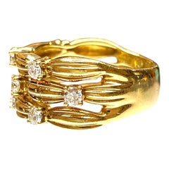 Tiffany & Co. 1992 Signature Basket Weaves Diamond Ring