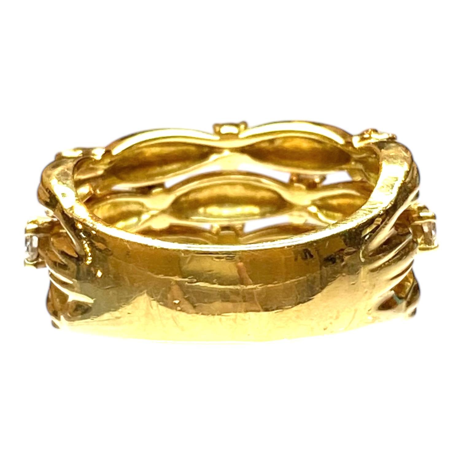 Contemporary Tiffany & Co. 1992 Signature Basket Weaves Diamond Ring