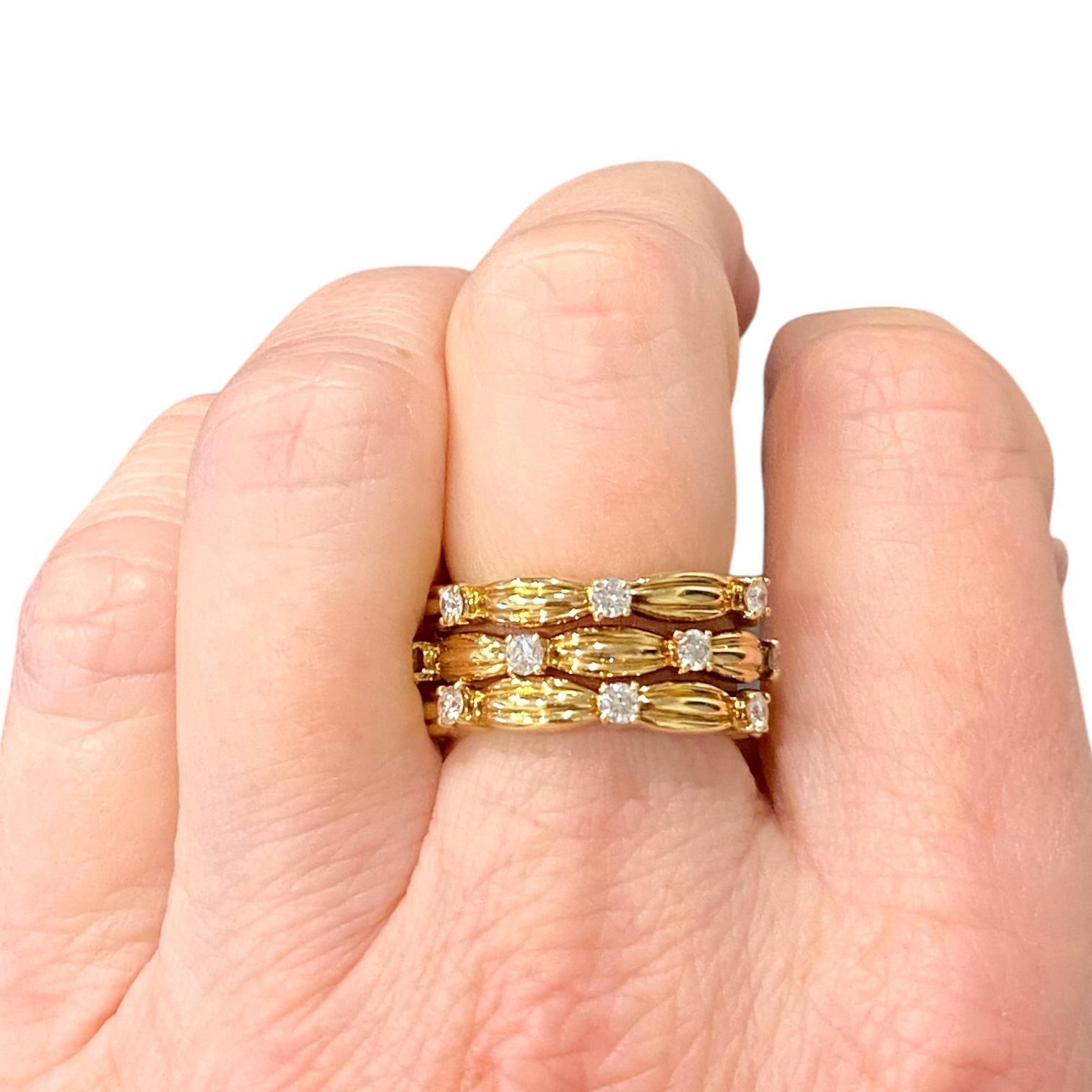 Women's Tiffany & Co. 1992 Signature Basket Weaves Diamond Ring