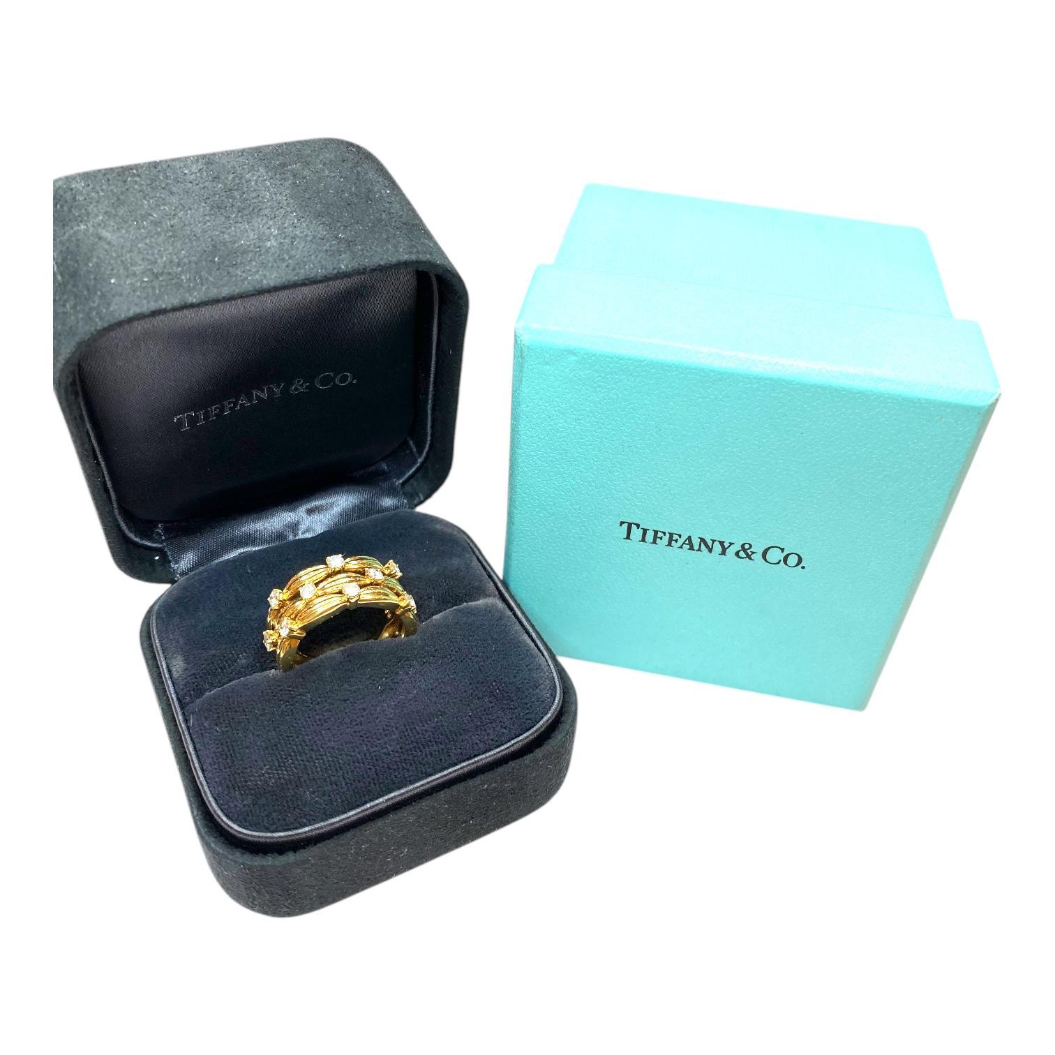 Tiffany & Co. 1992 Signature Basket Weaves Diamond Ring 2