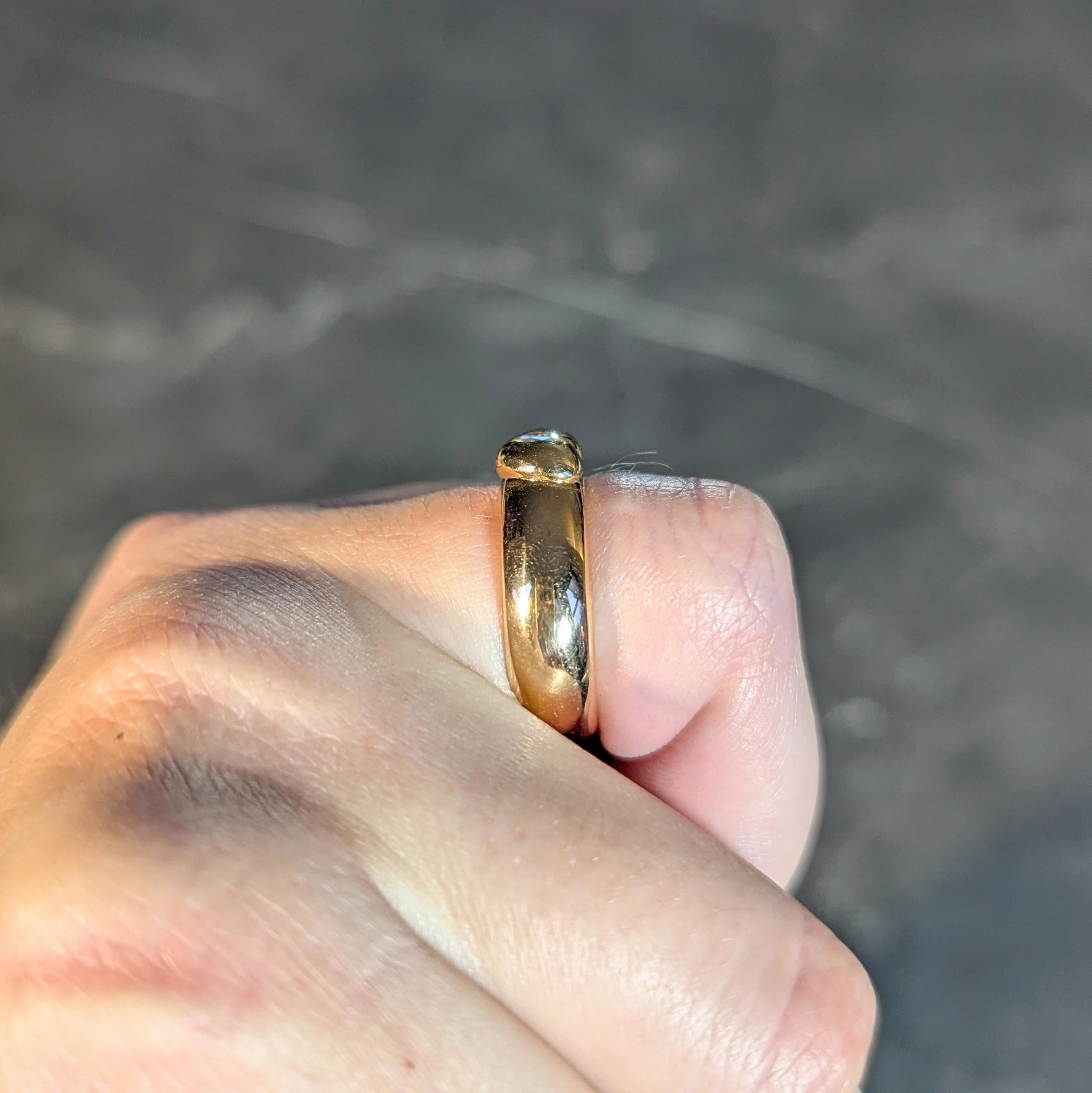 Tiffany & Co. 1993 18 Karat Two-Tone Gold Vintage Friendship Heart Band Ring 3