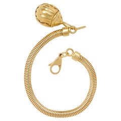 Tiffany & Co. 1993 18 Karat Yellow Gold Vintage Scarab Charm Bracelet