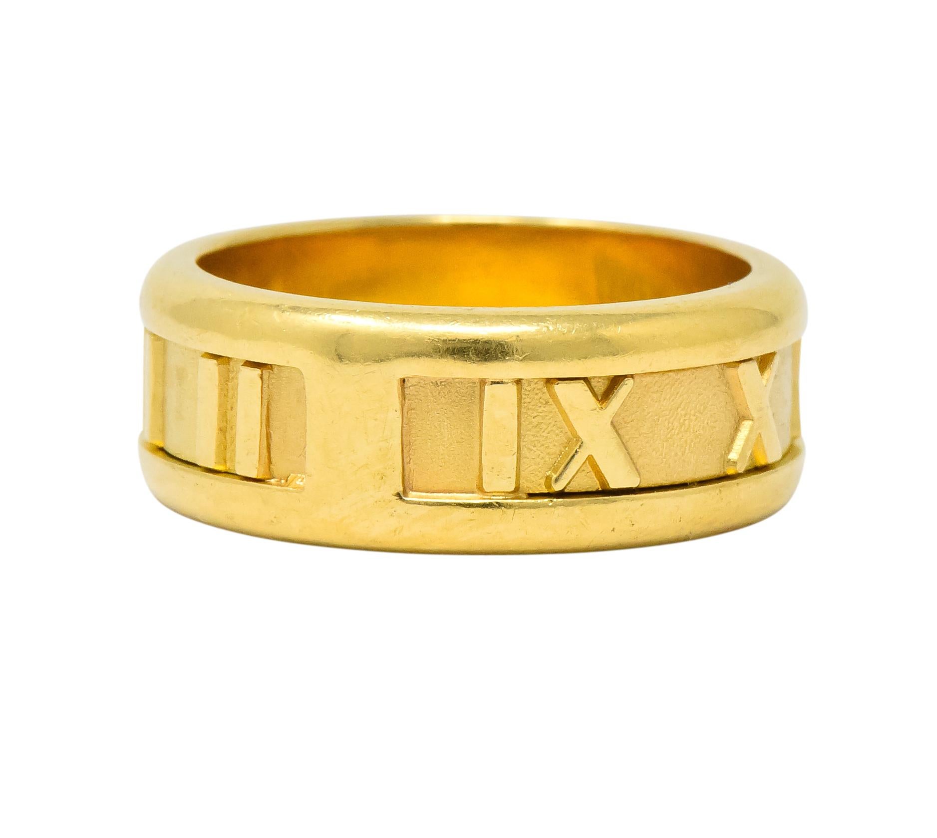 Tiffany and Co. 1995 18 Karat Gold Atlas Wide Band Ring Unisex at ...