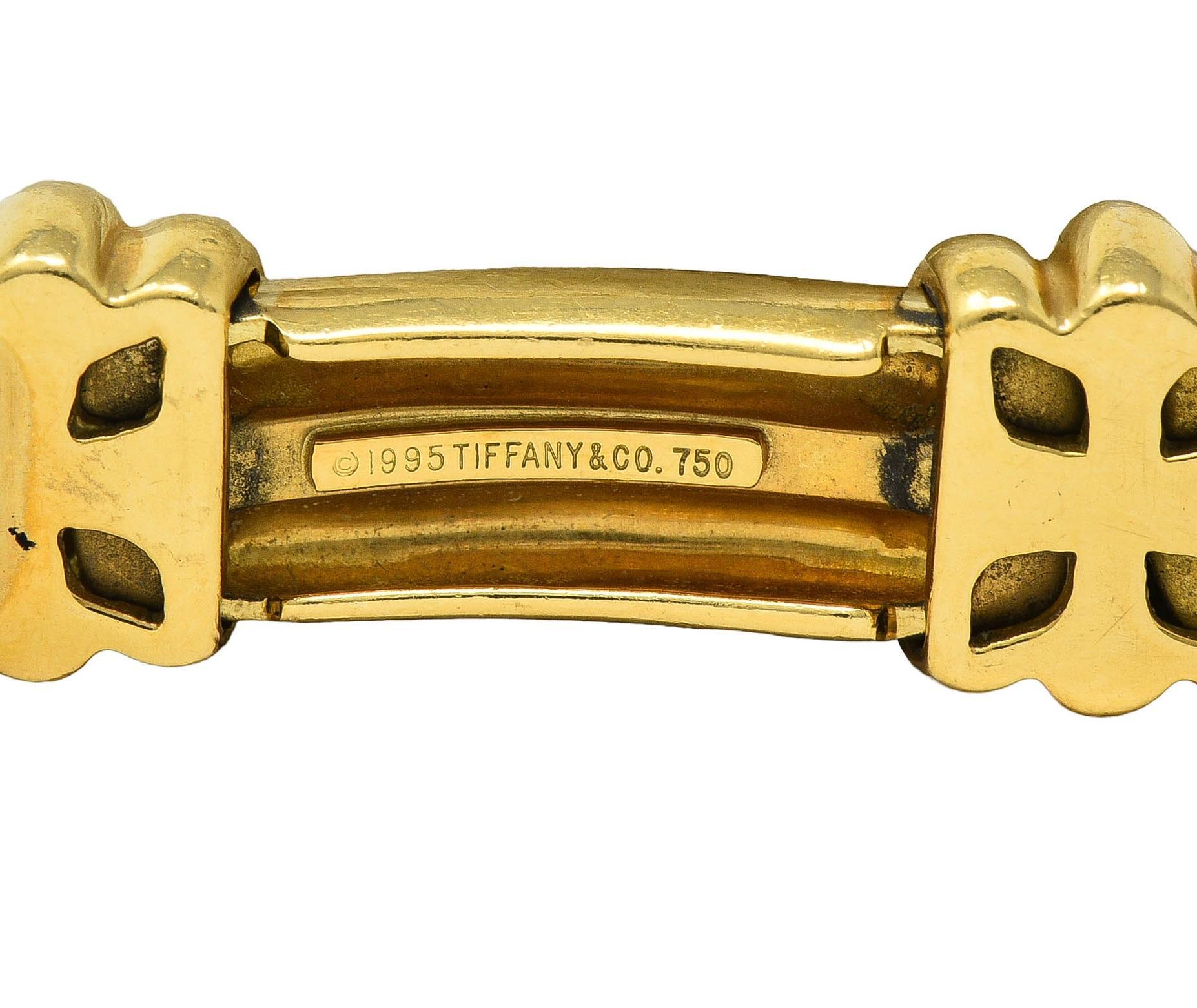 Tiffany & Co. 1995 18 Karat Yellow Gold Vintage Atlas Bracelet For Sale 2