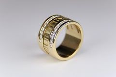 Tiffany & Co. 1995 Atlas Numeric Diamond Ring 18 Karat Yellow Gold