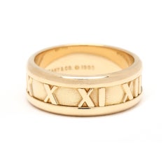 Tiffany & Co 1995 Band Ring, 18k Yellow Gold, Ring Size 6, Atlas Collection