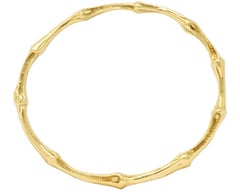Tiffany & Co. 1996 18 Karat Yellow Gold Bamboo Bangle Bracelet