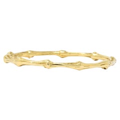 Tiffany & Co. 1996 18 Karat Yellow Gold Bamboo Bangle Bracelet