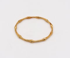 Tiffany & Co. 1996 Bamboo Slider Bangle Bracelet in Solid 18kt Yellow Gold