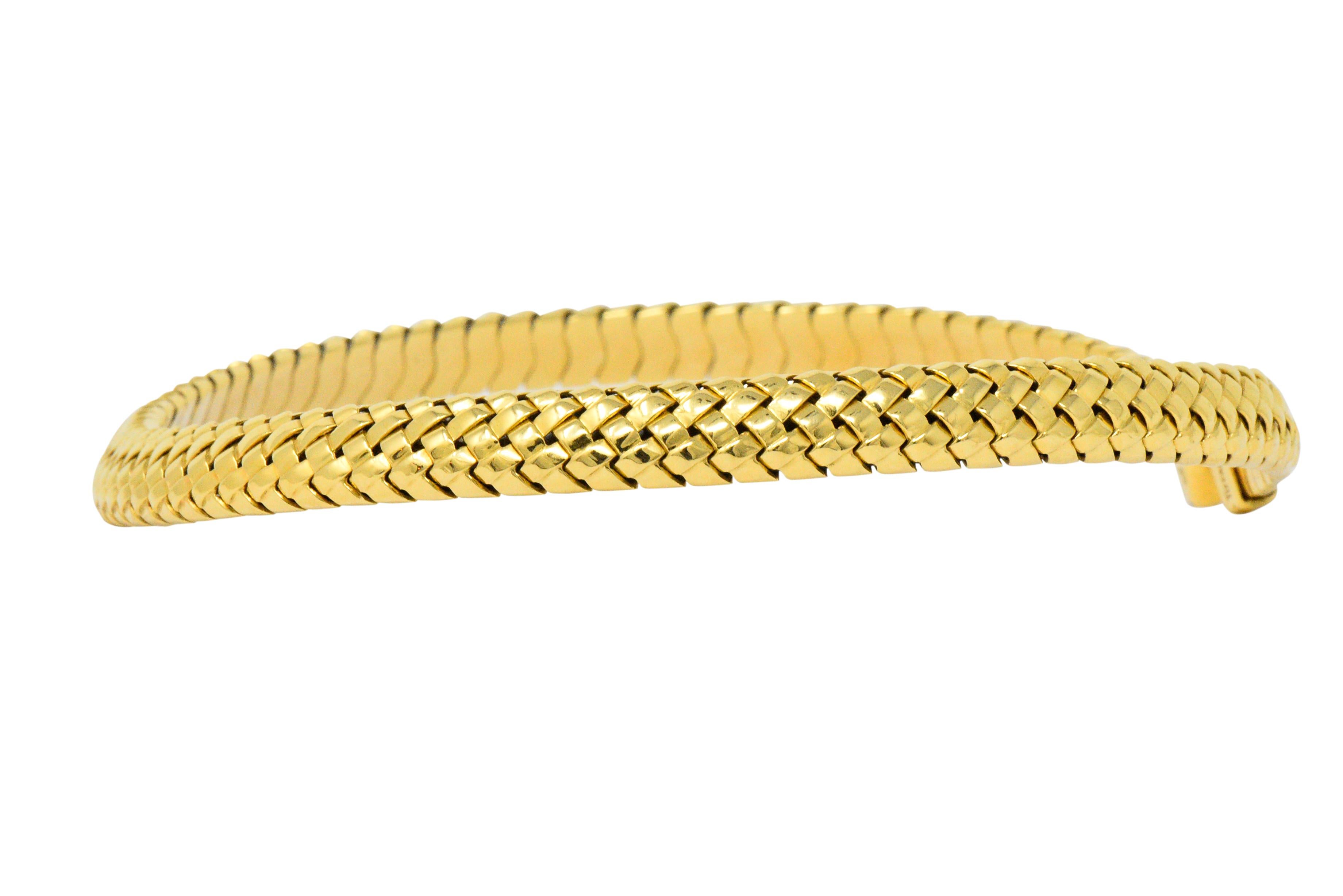 Tiffany & Co. 1997 18 Karat Gold Flexible Collar Necklace In Excellent Condition In Philadelphia, PA