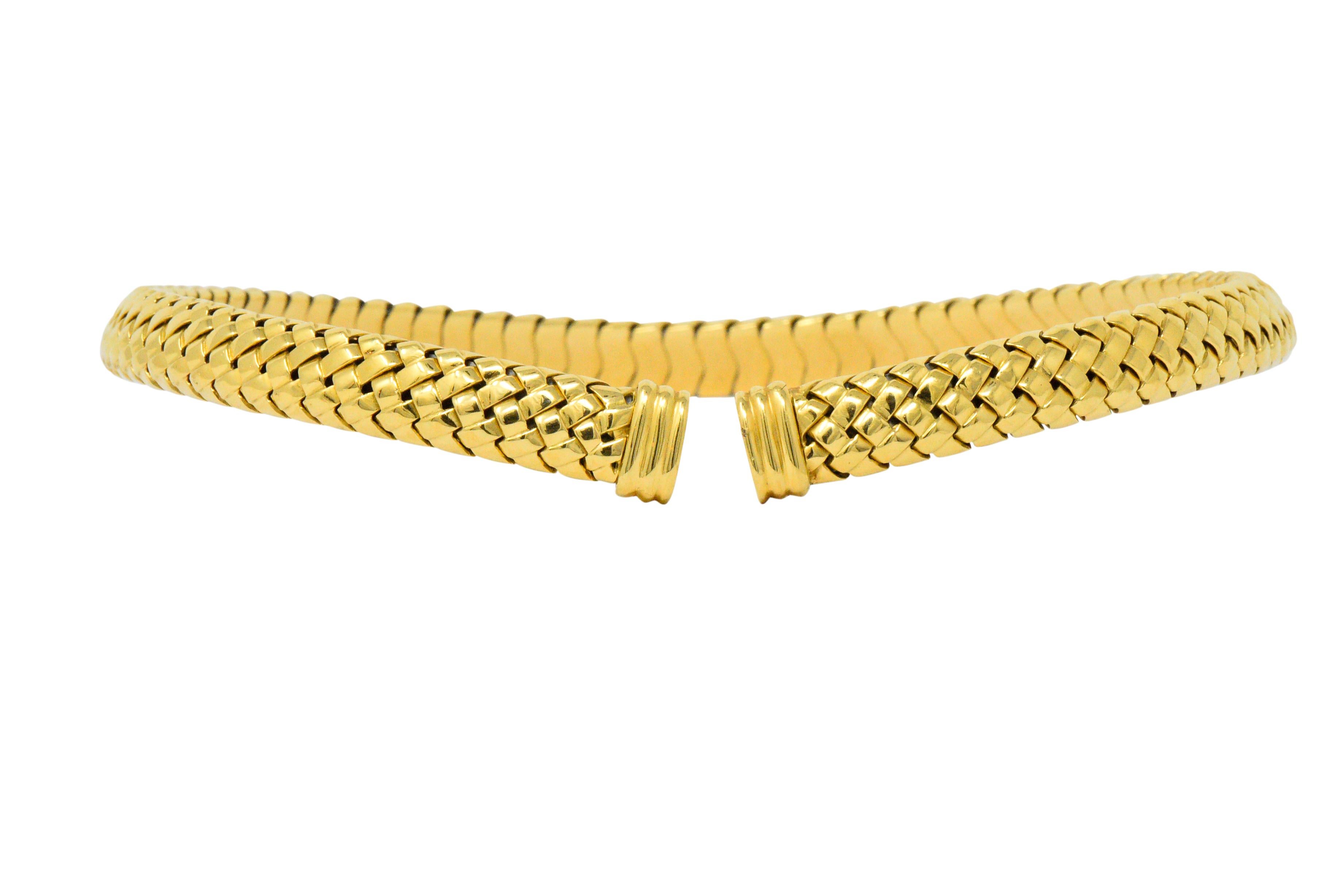 Women's or Men's Tiffany & Co. 1997 18 Karat Gold Flexible Collar Necklace
