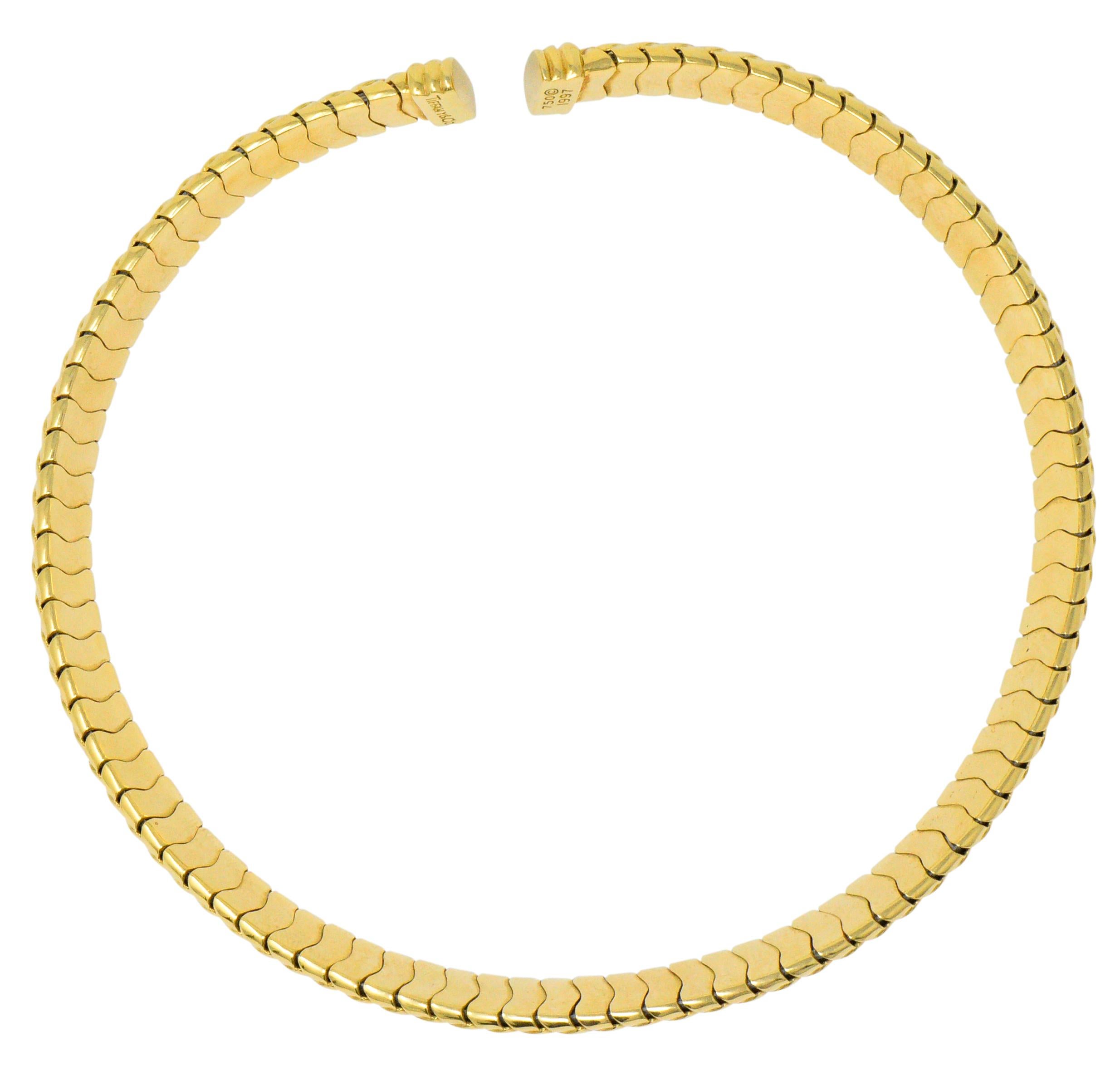 Tiffany & Co. 1997 18 Karat Gold Flexible Collar Necklace 2