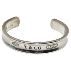 Vintage Tiffany & Co 1997 Silver 1925 Engraved Cuff Bracelet