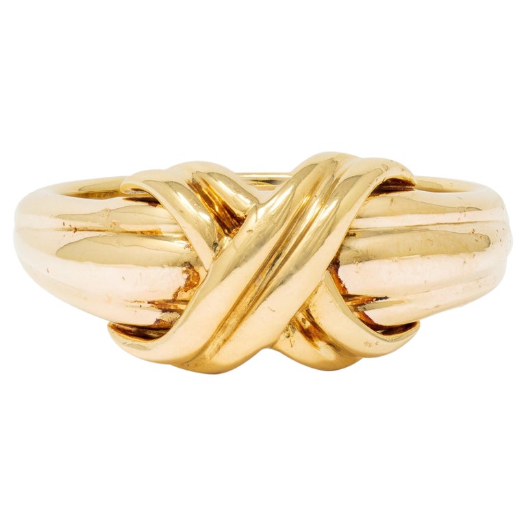 Tiffany and Co. 1998 18 Karat Yellow Gold Vintage X Kiss  display picture 3