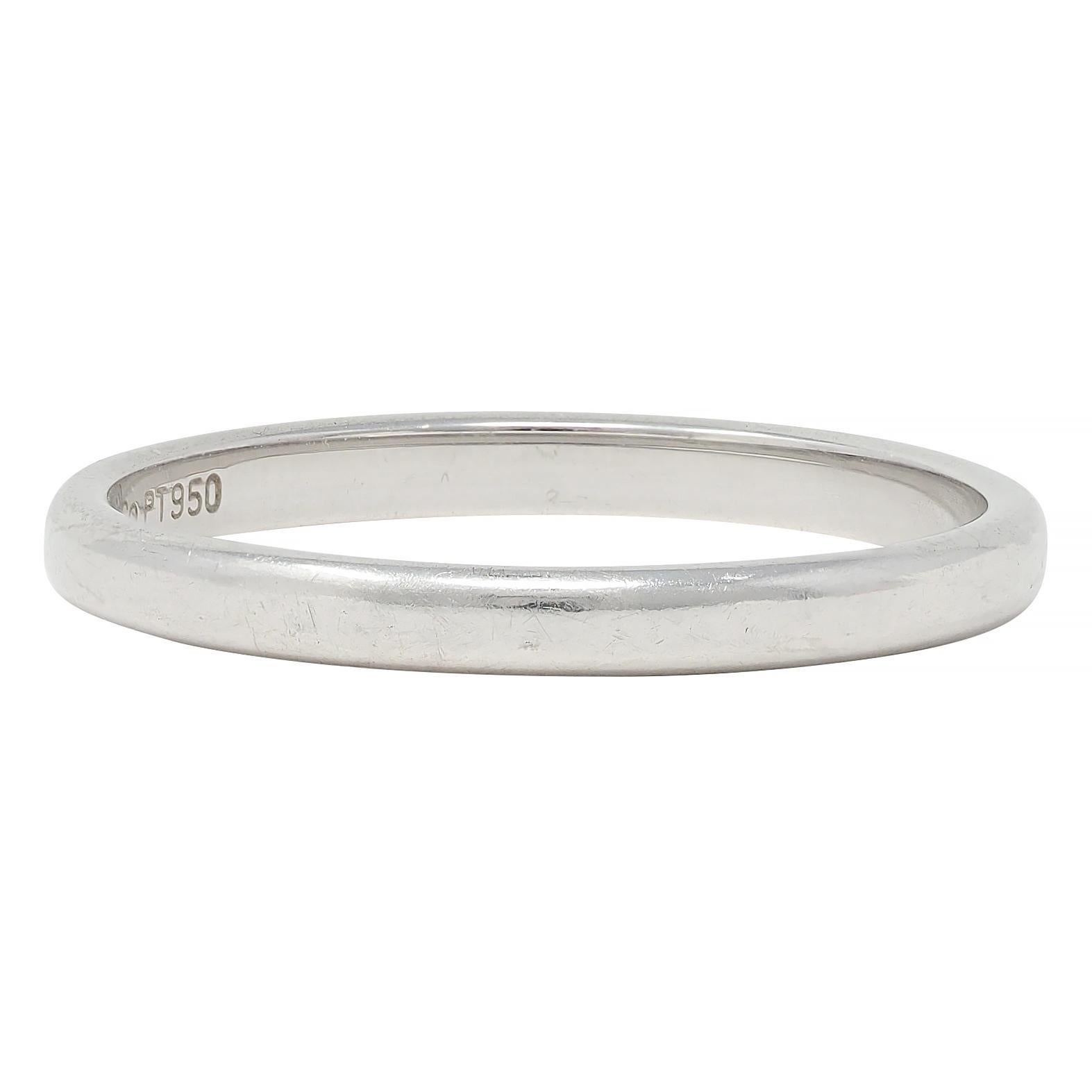Tiffany & Co. 1999 0.39 CTW Diamond Platinum Vintage Engagement Ring & Band Set 8