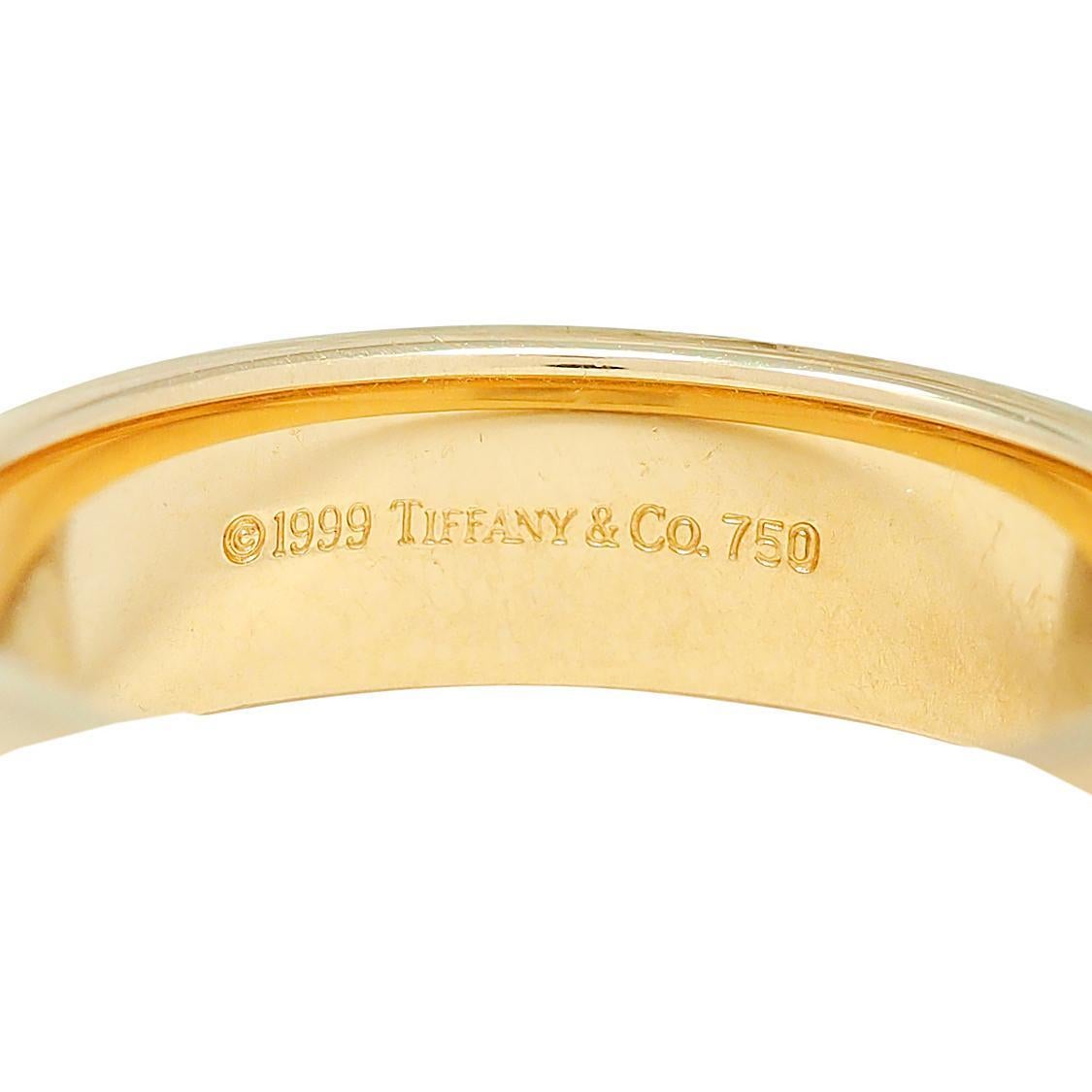 Tiffany & Co. 1999 18 Karat Gelbgold Vintage Forever Ehering für Männer im Angebot 2