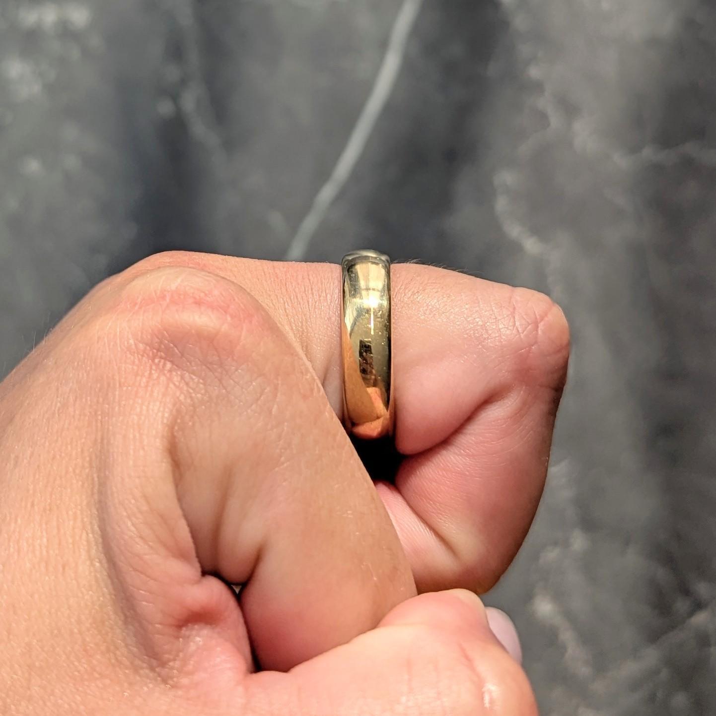 Tiffany & Co. 1999 18 Karat Gelbgold Vintage Forever Ehering für Männer im Angebot 4