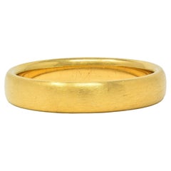 Tiffany & Co. 1999 Anello di fidanzamento da uomo in oro giallo 18 carati vintage spazzolato Forever