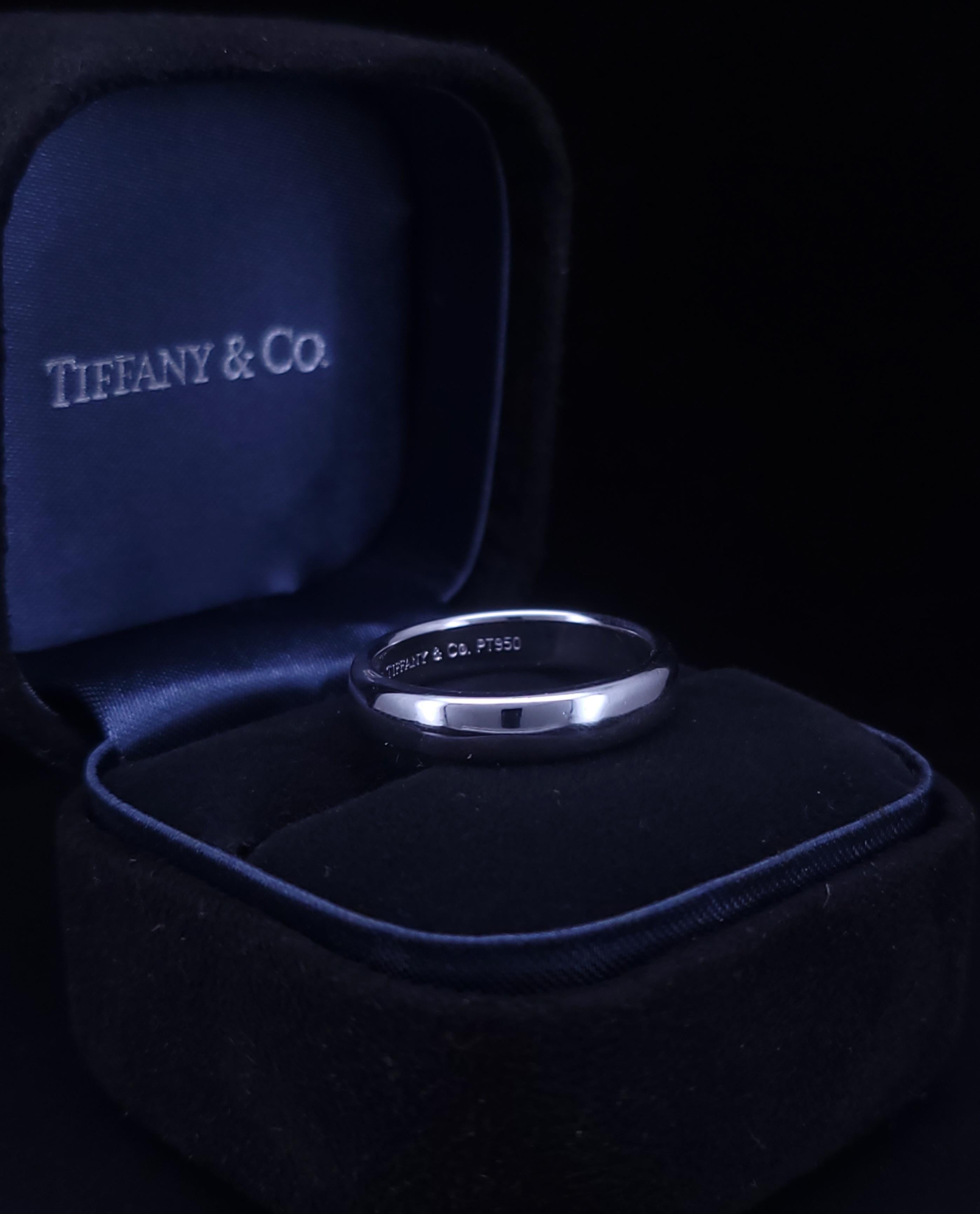 Alliance TIFFANY & Co. 1999 Forever 950 platine 4,5 mm taille 8 en vente 7