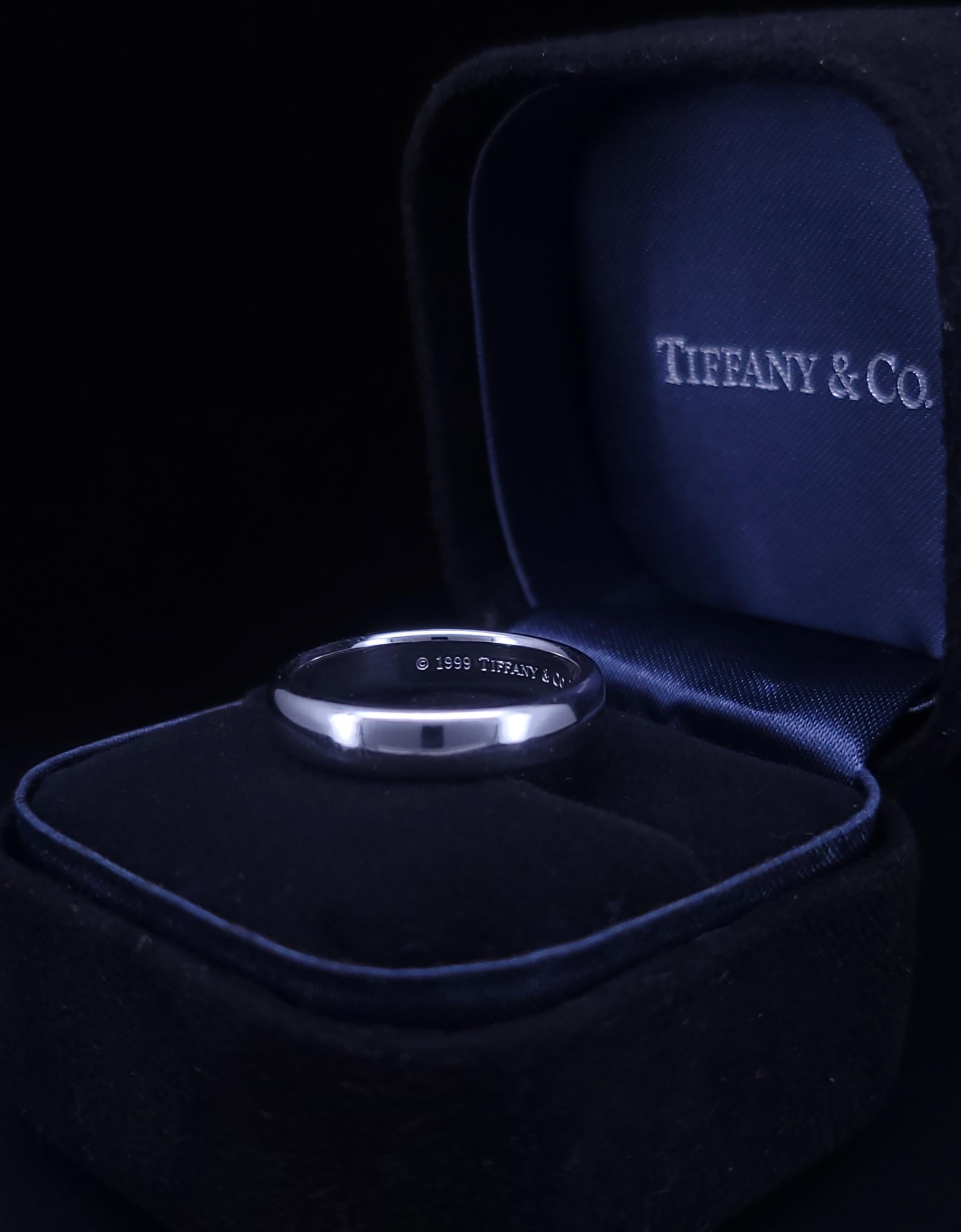 Alliance TIFFANY & Co. 1999 Forever 950 platine 4,5 mm taille 8 en vente 6