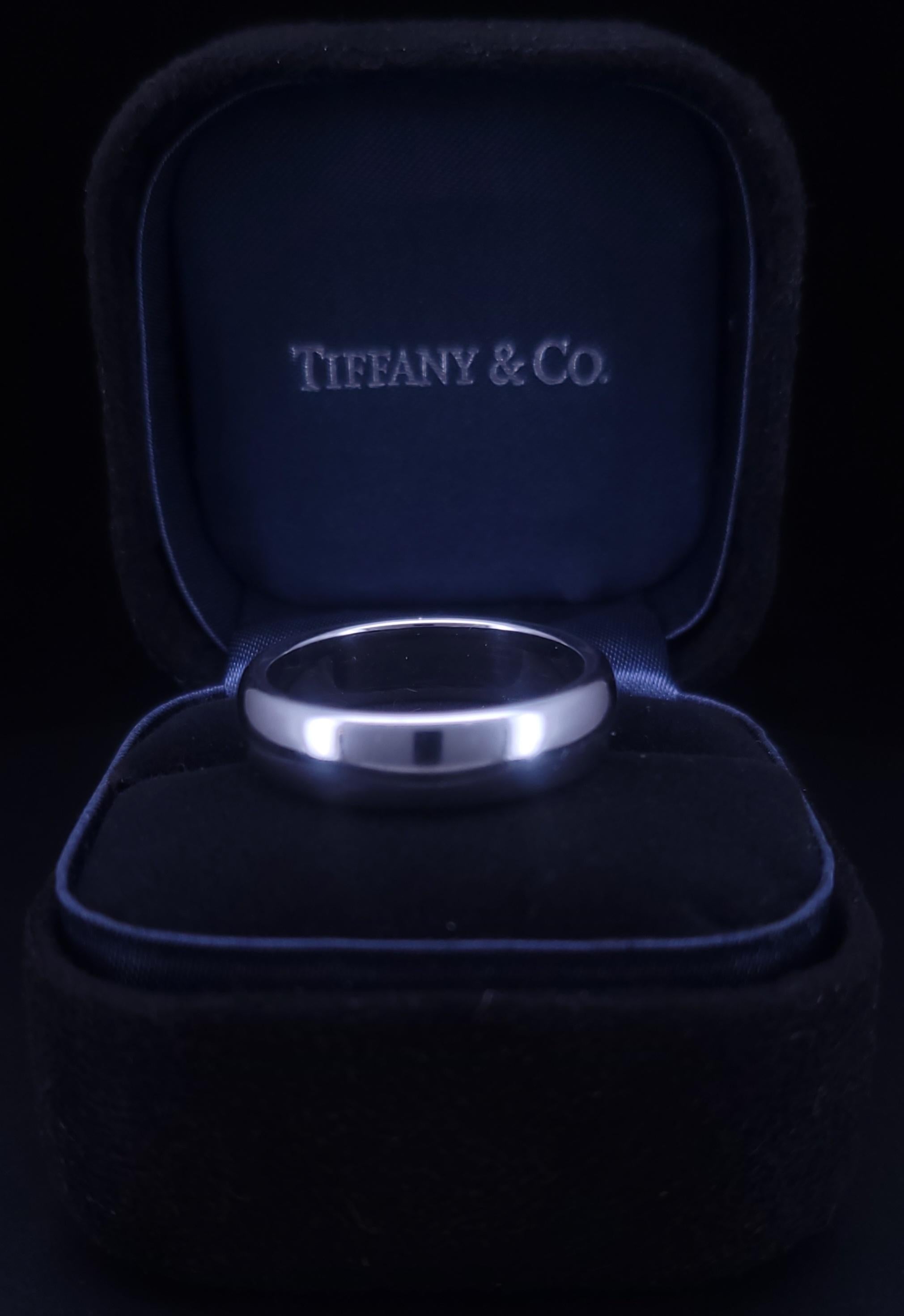 Tiffany & Co. 1999 Forever Lucida Platin 6mm Ehering im Angebot 4