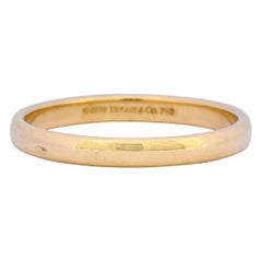 Tiffany & Co. 1999 Modern 18 Karat Gold Wedding Unisex Band Ring