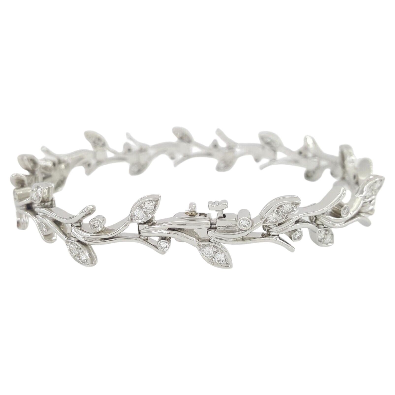 Tiffany & Co 1999 Bracelet en platine et diamants en vente
