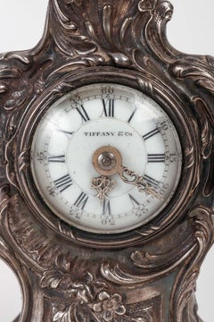 TIFFANY & CO 19th Century Silver Clock.