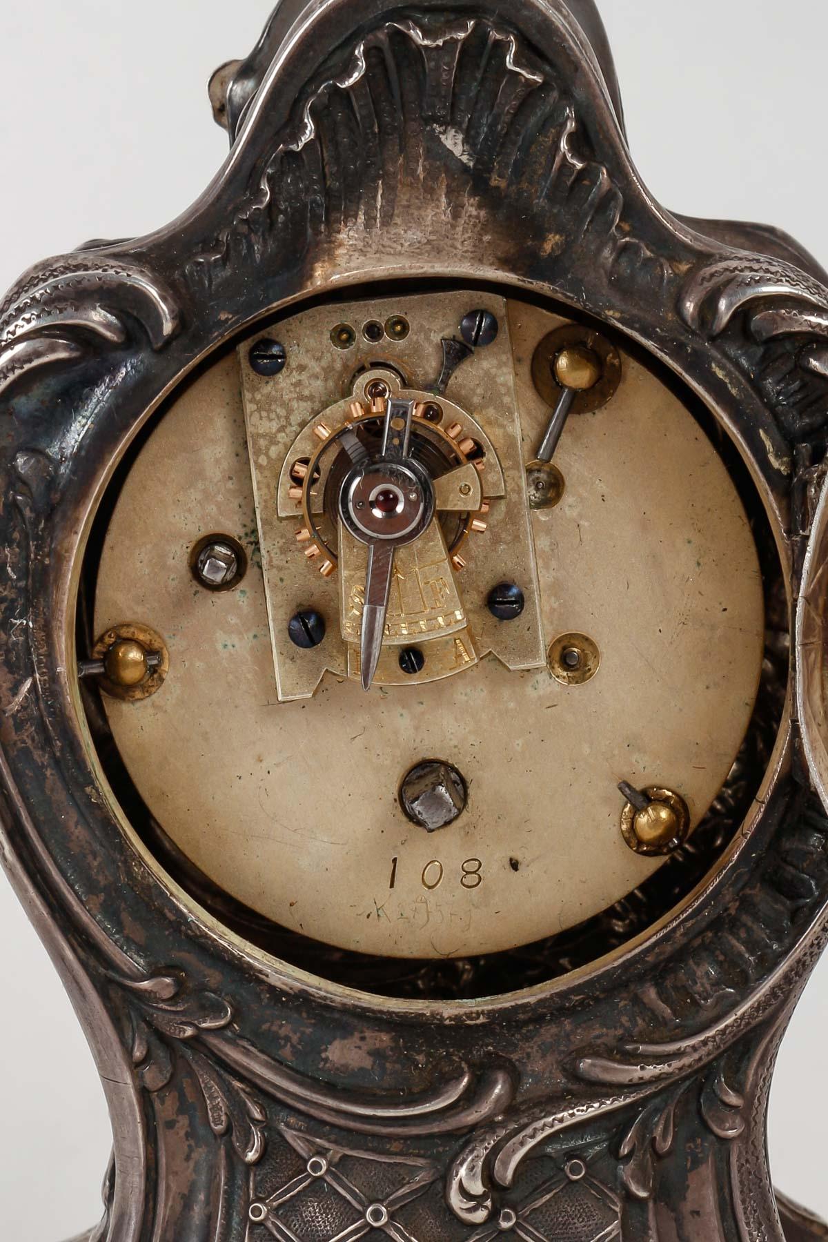 TIFFANY & CO 19th Century Silver Clock. 1