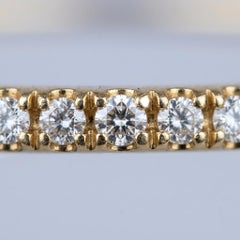 Tiffany & Co. 2 Carat Diamond 18k Yellow Gold Metro Bangle Bracelet