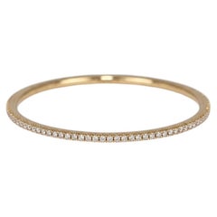 Tiffany & Co. 2 Carat Diamond 18k Yellow Gold Metro Bangle Bracelet