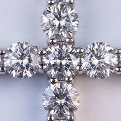 Tiffany & Co. 2 Carat Diamond Cross Pendant Necklace in Platinum