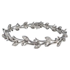 Bracelet Tiffany & Co. en platine avec maillons en forme de guirlande et diamants de 2 carats