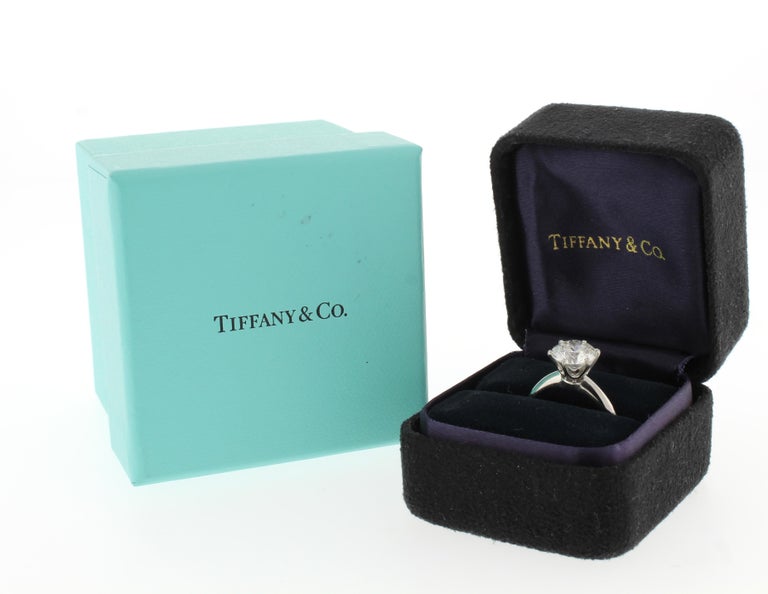 Tiffany and Co. 2 Carat Diamond Solitaire Ring For Sale at 1stDibs 2 ct tiffany solitaire