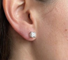 Pendientes de platino con diamantes talla lúcida de 2 quilates Tiffany & Co.