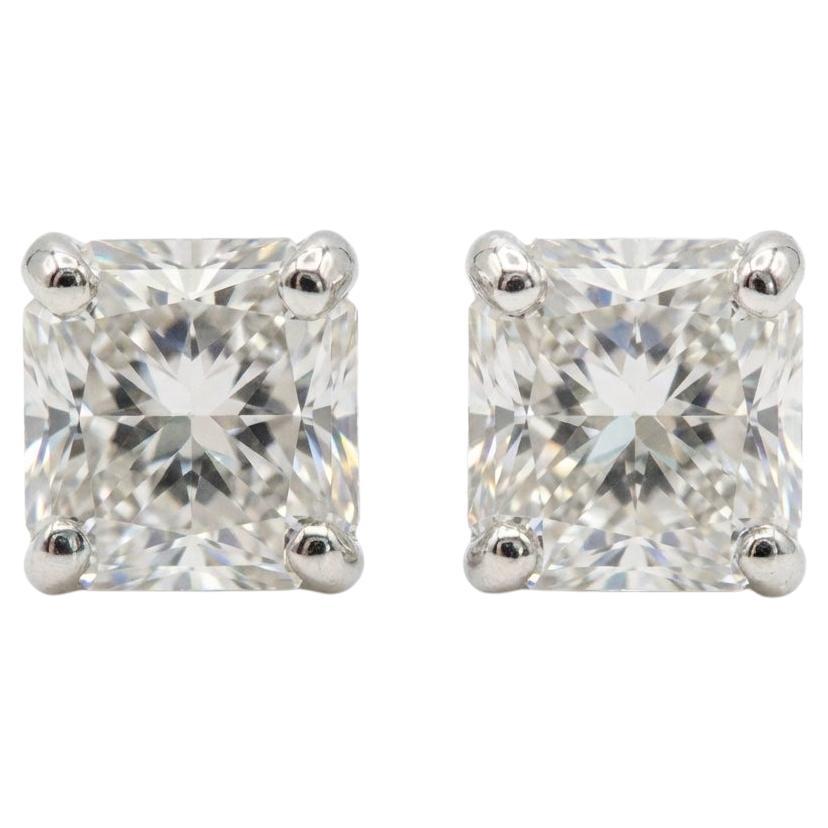 Tiffany 
Co. - Boucles d
oreilles en platine avec diamant Lucida de 2 carats