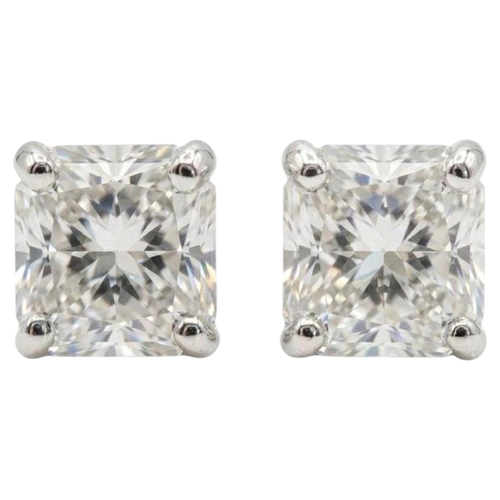 Pendientes de platino con diamantes talla lúcida de 2 quilates Tiffany & Co.