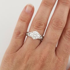 Tiffany & Co. 2 Carat Round Brilliant Diamond Channel Set Engagement Ring