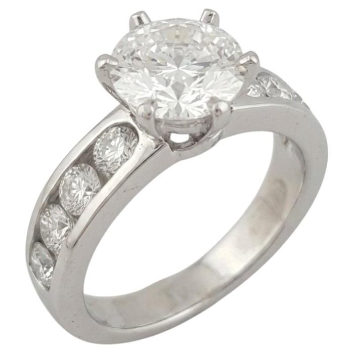 Tiffany & Co. 2 Carat Round Brilliant Diamond Channel Set Engagement Ring