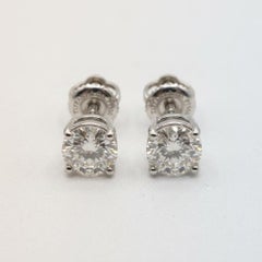 Tiffany & Co. 2 Carat Round Brilliant Diamond Stud Earrings in Platinum
