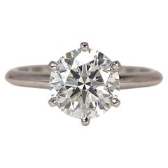 Tiffany & Co. 2 Carat Round Diamond Solitaire Engagement Ring