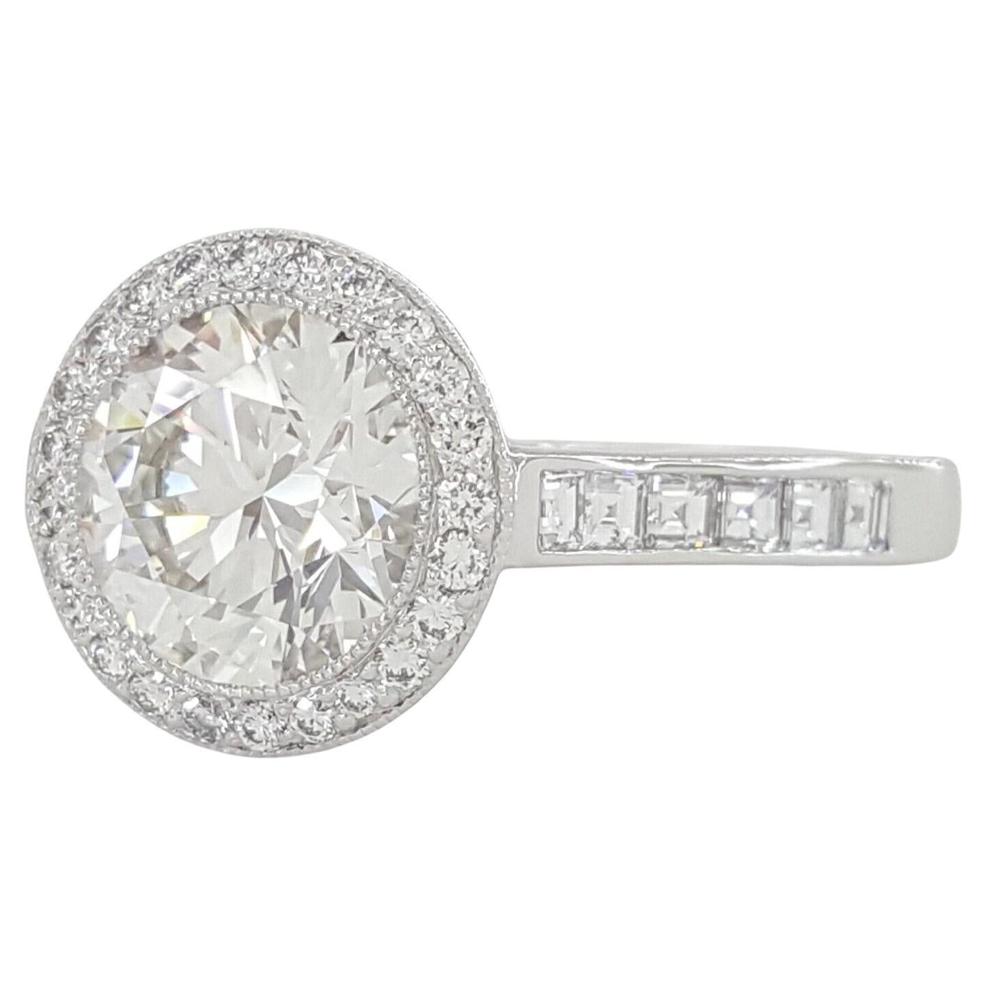 Tiffany & Co. 2 Carat Soleste Round Brilliant Cut Diamond Solitaire Ring In Excellent Condition For Sale In Chicago, IL