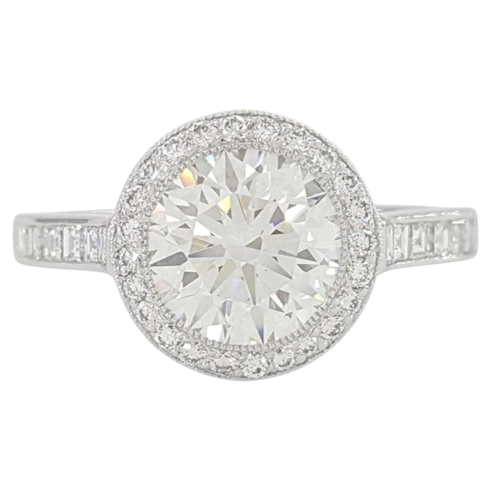 Tiffany & Co. 2 Carat Soleste Round Brilliant Cut Diamond Solitaire Ring For Sale