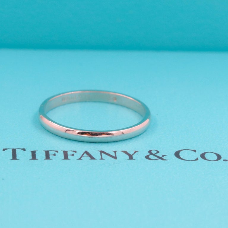 Tiffany and Co. Classic Wedding Band Ring in Platinum For Sale at 1stDibs |  tiffany platinum wedding band, tiffany classic wedding band ring