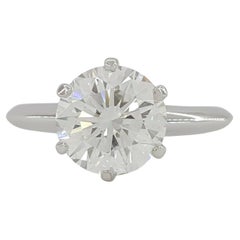  Tiffany & Co. 2 Round Brilliant Cut Diamond Solitaire Engagement Ring D VS