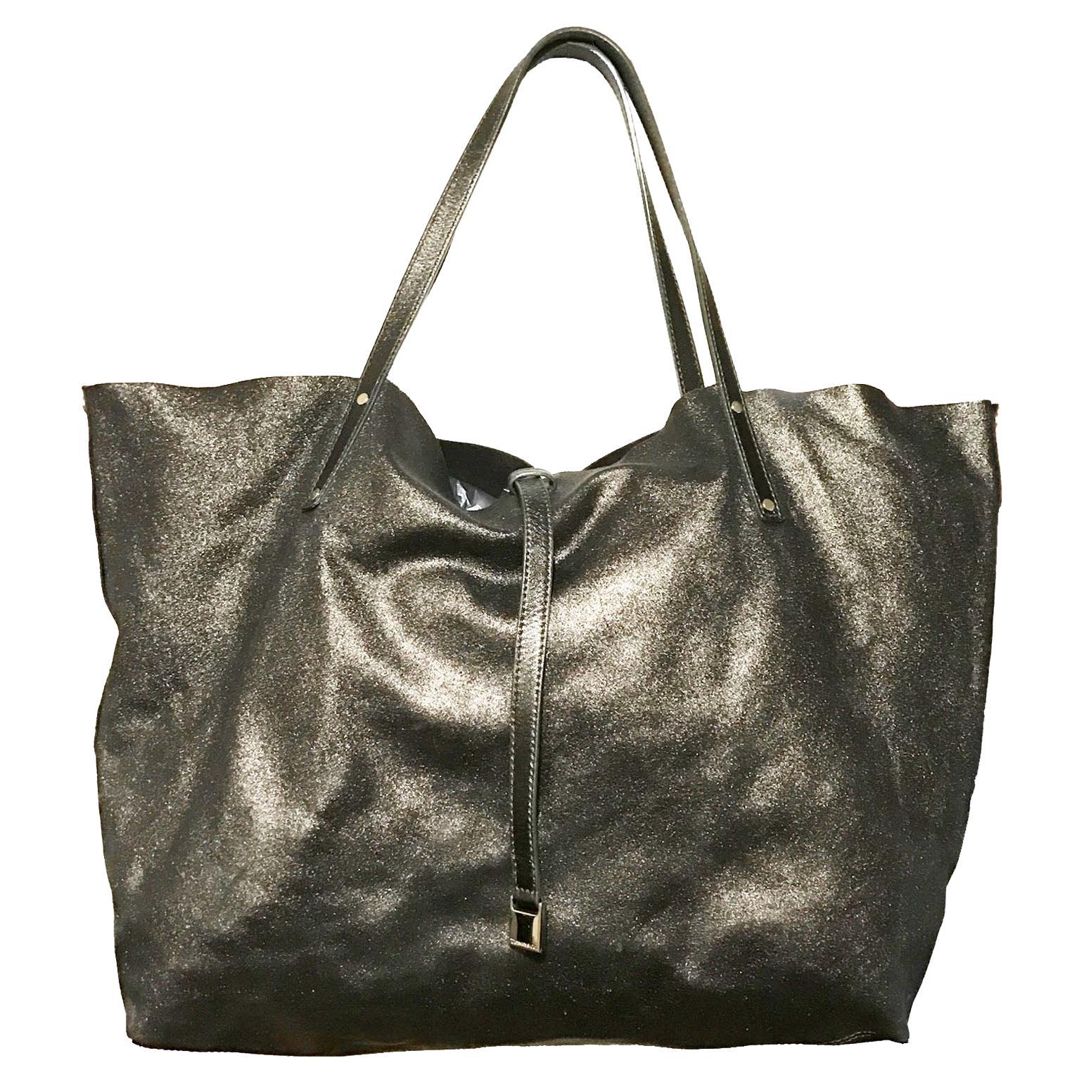 Tiffany & Co 2 Way Bronze Brown Suede Large Soft Tote Shoulder Bag   en vente