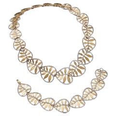 Tiffany & Co. 20 Carats Diamond Necklace and Bracelet Suite