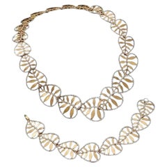 Tiffany & Co. 20 Carats Diamond Necklace and Bracelet Suite
