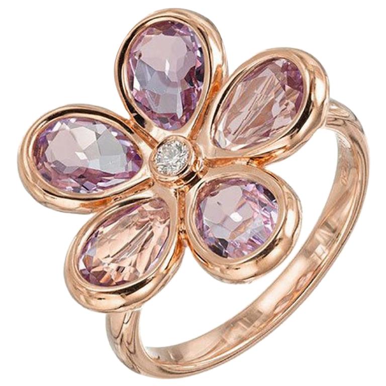 Tiffany & Co. 2.00 Carat Amethyst Diamond Rose Gold Cocktail Ring
