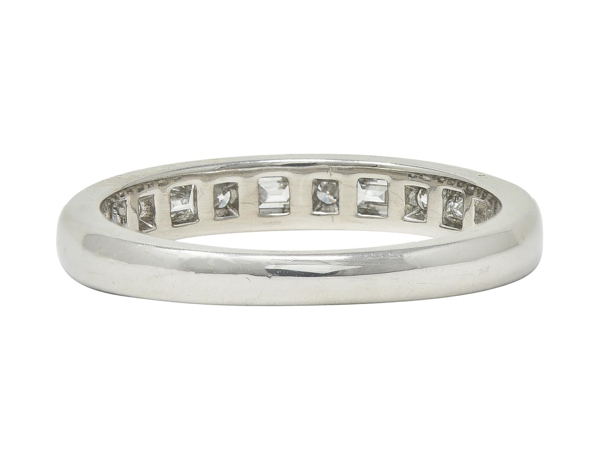 Round Cut Tiffany & Co. 2000s 0.66 CTW Diamond Platinum Channel Wedding Band Ring